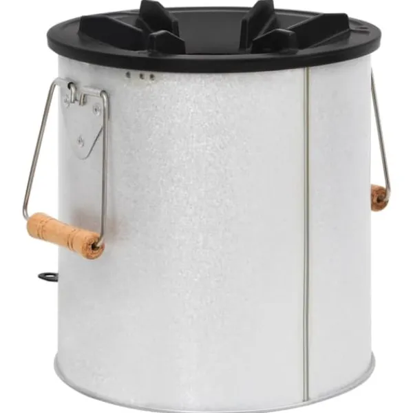 Discount Öppna spisar - Living Vedeldad campingspis silver 45x25x26 cm stål Öppna Spisar