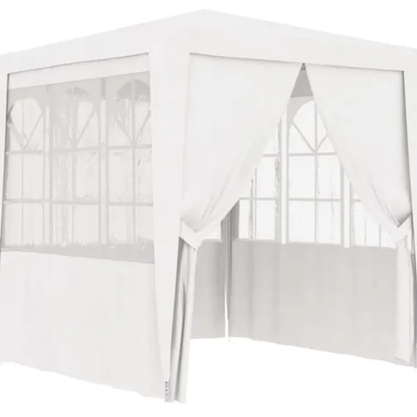 Professionellt partytält med väggar 2,5x2,5 m vit 90 g/m² - Partytält - Festtält - Home & Living