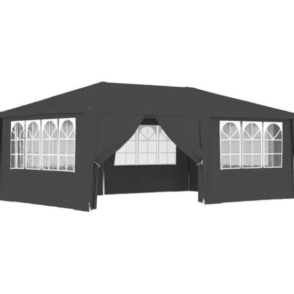 Hot Professionellt partytält med väggar 4x6 m antracit 90 g/m² Tält & Lusthus