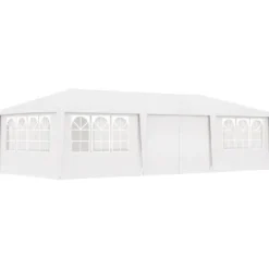 Professionellt partytält med väggar 4x9 m vit 90 g/m² - Partytält - Festtält - Home & Living Tält & Lusthus