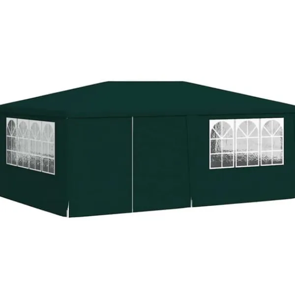Professionellt partytält med väggar 4x6 m - UV- och vattenbeständigt | Färg: Grön | Storlek: 4x6 m
