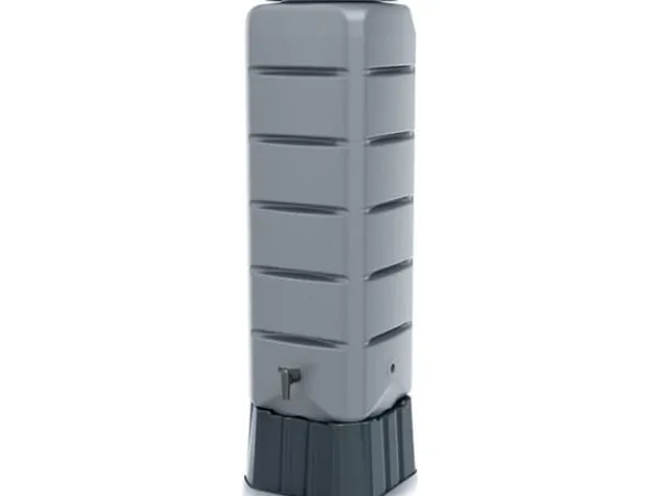 New REGNVATTENBEHÅLLARE SET TENSO 120L - SLÄT GRÅ Regntunnor