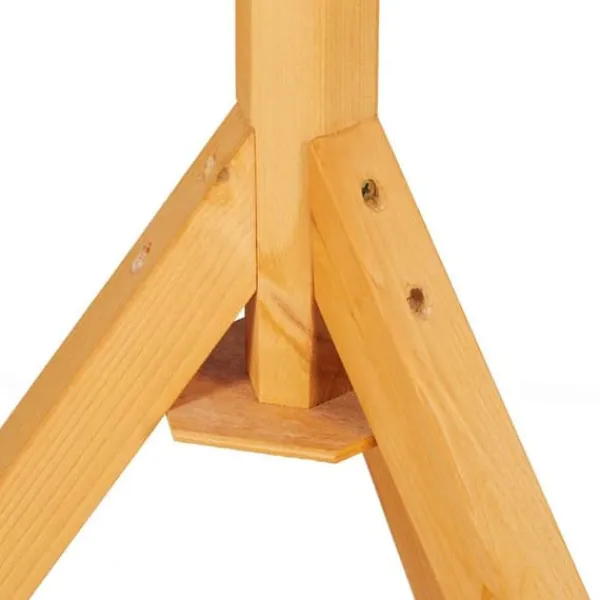 Relaxdays Fågelmatare med stöd, stor, tak som tål väder och vind, trä, 137 x 66 x 59 cm, natur/grön För Fåglar & Småvilt