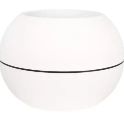 Best RIVIERA GRANIT BOULE rund blomlåda - Plast - Diameter 40 cm - Vit Krukor & Växtbehållare