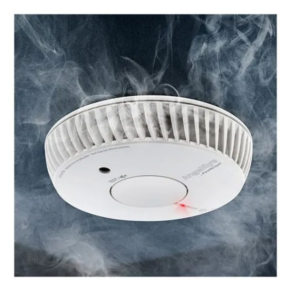 Rökdetektor - Angeleye - Paket med 2 - Livslängd 10 år - Optisk teknik - Sleep Easy-funktion