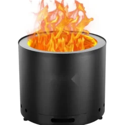 Outlet Rökslös eldstad 19,3 i Dia, vedeldad, rostfritt stål, utomhus bonfire, hållbar och säker användning Öppna Spisar