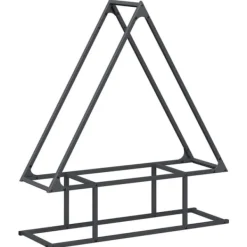 New Robust vedställ i antracit - Kallvalsat stål för vedförvaring | Storlek: 80x25x90 cm | Färg: Antracit Tillbehör Till Vedeldade Kaminer & Öppna Spisar