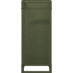 Hot Robust vedställ i olivgrön | Material: Kallvalsat stål | Storlek: 25x25x60 cm Tillbehör Till Vedeldade Kaminer & Öppna Spisar