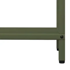 New Robust vedställ i olivgrön kallvalsat stål - Stor kapacitet | Storlek: 60x25x60 cm | Färg: Olivgrön Tillbehör Till Vedeldade Kaminer & Öppna Spisar