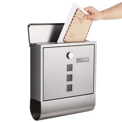 New Rootz Brevlåda - Väggbrevlåda - Väggbrevlåda - Postlåda i rostfritt stål - Väggmonterad postlåda - Postmonterad postlåda - Brevlåda för brev - Silver | CDON Postlådor & Brevlådor