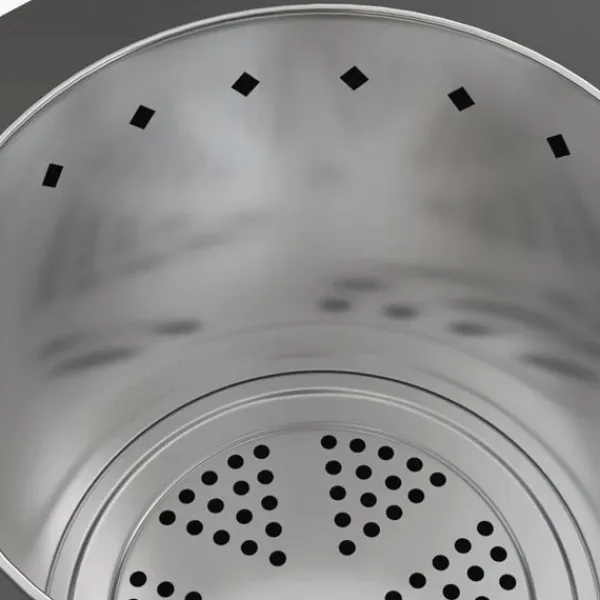 Clearance Rootz Fire Bowls - Inklusive poker - Fire Barrel - Robust konstruktion - Rostfritt stål - Svart - 45L x 38,8W x 46,5H cm Öppna Spisar