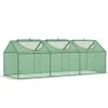 Rootz Greenhouse - Väderbeständig - Roll Up Windows - Grön - 180cm x 60cm x 60cm