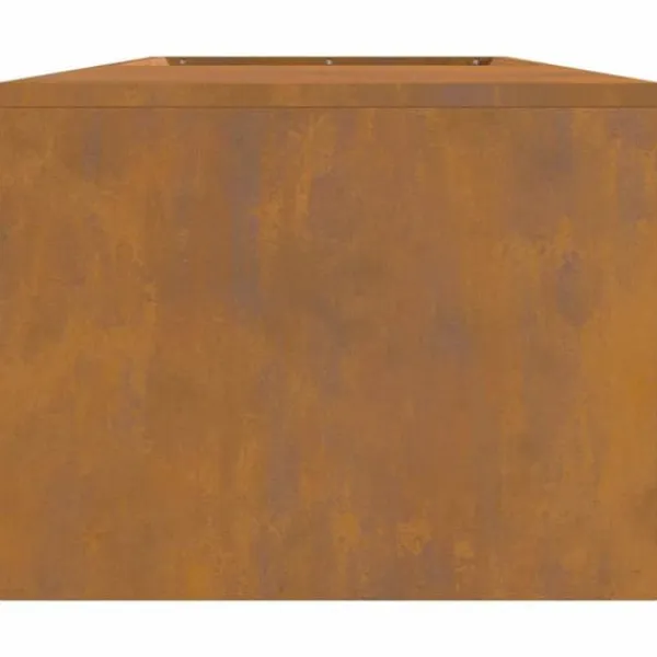Best Rustik eldstad i väderbeständigt stål med vedförvaring | Storlek: 160x45x35 cm | Färg: Stålgrå Öppna Spisar
