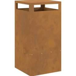 New Rustik utomhus eldstad i väderbeständigt cortenstål | Storlek: 50x50x100 cm Öppna Spisar