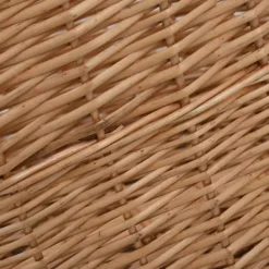 Rustik vedkorg med bärhandtag - Mångsidig förvaring | Färg: Naturlig pil | Storlek: 78x54x34 cm