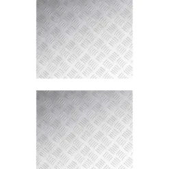 Hot Rutmönstrade Plattor 2 pcs Silver 60 x 50 cm Aluminium Öppna Spisar