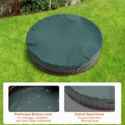 Sale Sandlåda, 120x23 cm, Brun, HDPE Spa & Utomhusbad