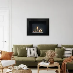 Serra bio-etanol vägg spis - Svart - Mood eldstad - 1,5 KW värme