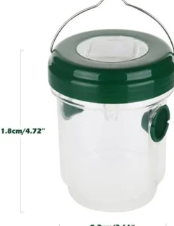 Set med 2 hängande utomhus getingfällor med LED-ljus Återanvändbara Skadedjursfällor