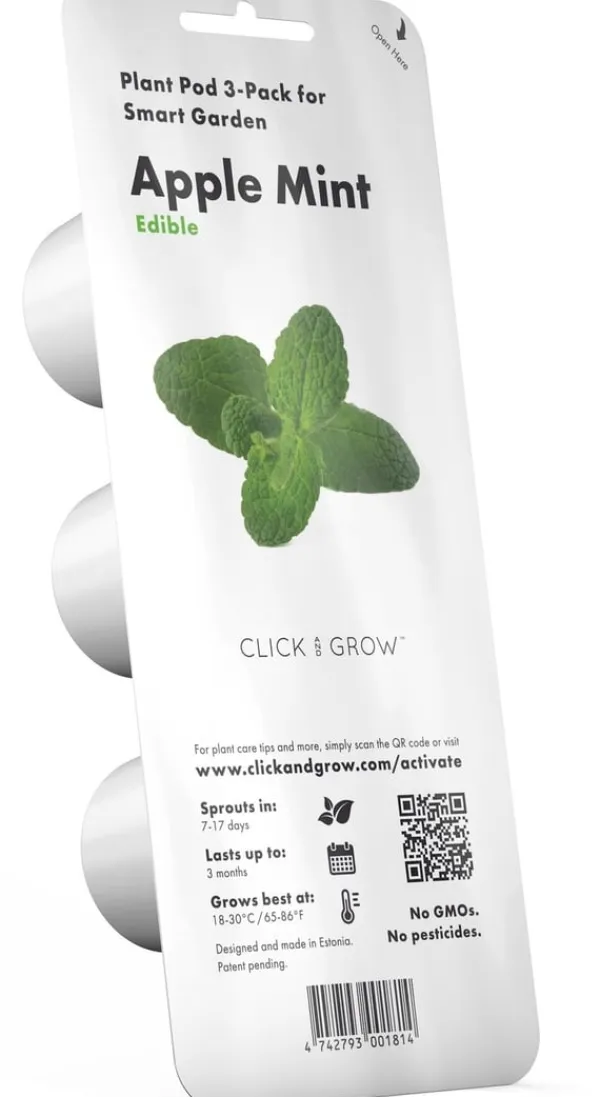 New Set med 3 produkter. Click & Grow Smart Garden refill Apple Mint 3st Kit För Växt- & Örtplantering