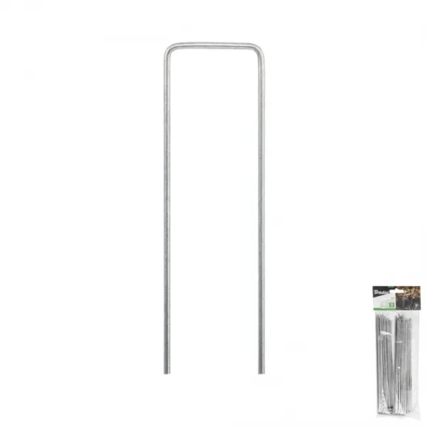Set med 5 produkter. Galvanized metal pin in the shape of "U" width 3cm / height 20cm