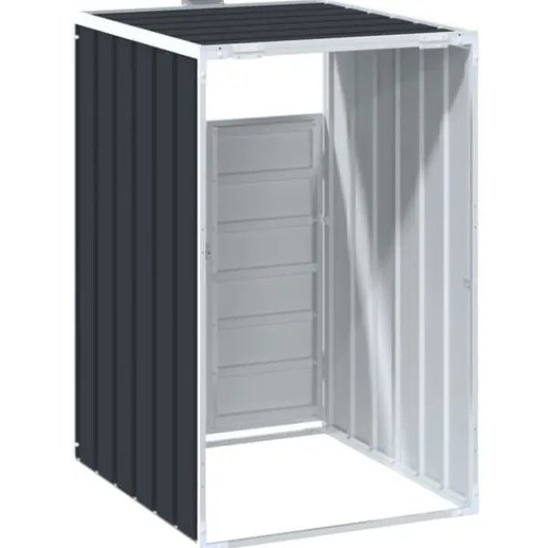 Discount Skjul för sopkärl i stål - Hållbar och elegant lösning för trädgården | Färg: Antracit | Storlek: 72x81x115 cm Skjul, Garage & Carports
