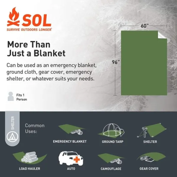 Hot SOL HEAVY DUTY EMERGENCY BLANKET XL, nödfilt kraftig Beredskapsplaner