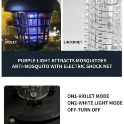 Solar myggdödare lampor för trädgård, gräsmatta, solenergi LED-ljus, insektsmedel (4 Moss Killer lampor[H2303]
