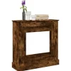 Discount Spiselkrans rökfärgad ek 90x30x90 cm konstruerat trä Öppna Spisar