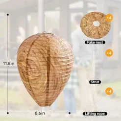 New 4st Getingfällor giftfritt lockbete av papper, avskräckande för bin - Getingbo Insektsmedel & Djuravvisande Medel