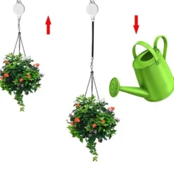 Sale 2st Justerbara Upphängningskrokar för Blomkrukor | Höj- och Sänkbara Hängare Krukor & Växtbehållare