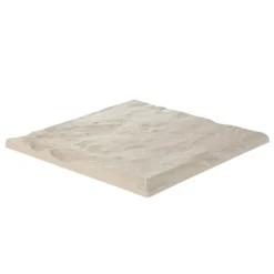 Stegstenar och gångplattor för trädgård - Set om 8 - Mått 39,5 x 39,5 cm - Med pålar - Väderbeständig plast - Slät yta - Beige