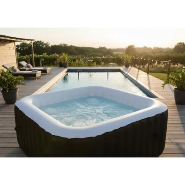 Online SUN SPA Laminerat fyrkantigt uppblåsbart spa - 6 personer - 1,85 x H 0,65 m Spa & Utomhusbad