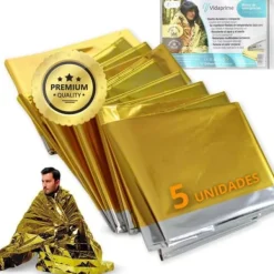 Hot Survival kit - VIDAPRIME - Trek - 5 värmefiltar - Bevarar 90% värme - Lätta och hållbara Beredskapsplaner