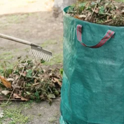 Outlet Återanvändbar lövpåse för trädgårdsarbete, grön 272 l, 1 st Trädgårdskorgar