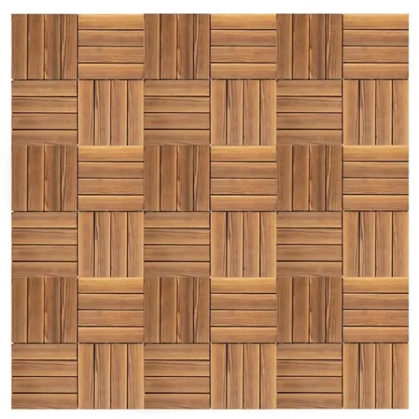 Terrassplattor, Sammanlänkande Design, Hållbart Material,Brun