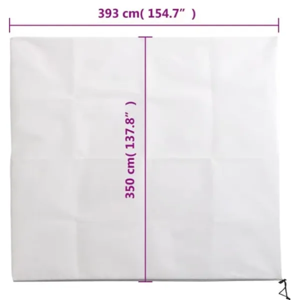 The Living Store Fiberdukar med blixtlås 2 st 70 g/m² 3,93x3,5 m - Tillbehör för trädgårdsskötsel