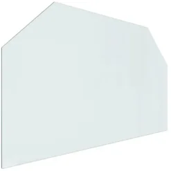 The Living Store Glasskiva för öppen spis sexkantig 100x60 cm - Glas
