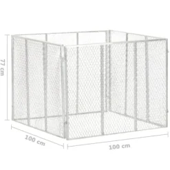 The Living Store Kompost 100x100x77 cm galvaniserat järn - Komposterare