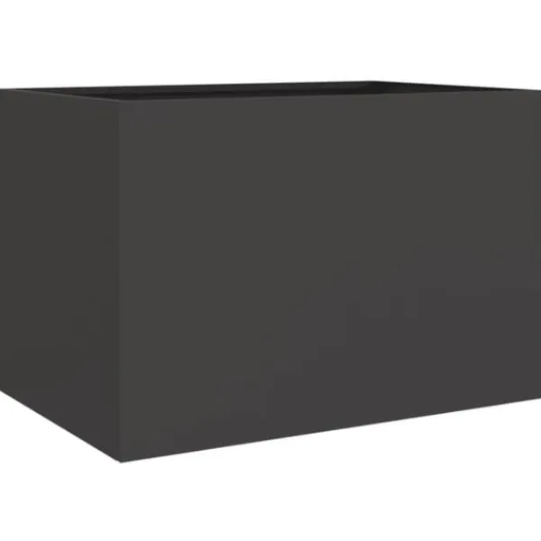 Hot The Living Store Odlingslåda svart 62x40x39 cm kallvalsat stål - Krukor & odlingslådor Krukor & Växtbehållare