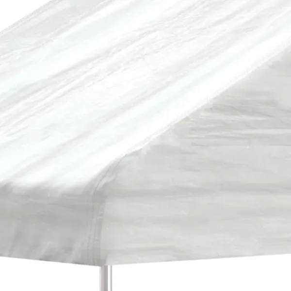 The Living Store Paviljong med tak vit 8,92x4,08x3,22 m polyeten - Partytält & paviljoner