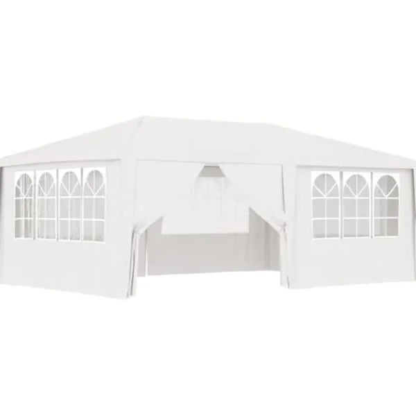 The Living Store Professionellt partytält med väggar 4x6 m vit 90 g/m² - Partytält & paviljoner