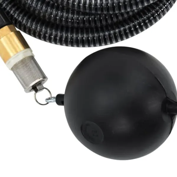 The Living Store Sugslang med kopplingar mässing svart 1,1" 3 m PVC - Vattenslangar