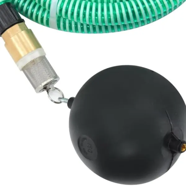 Hot The Living Store Sugslang med kopplingar mässing grön 1,1" 5 m PVC - Vattenslangar Bevattning