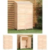 Clearance The Living Store Trädgårdsbod 102x52x174,5 cm massivt granträ - Förråd & Redskapsbodar Skjul, Garage & Carports
