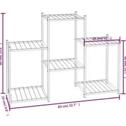 Discount The Living Store Växtställ 83x25x60 cm svart järn - Växtställ Växtställ