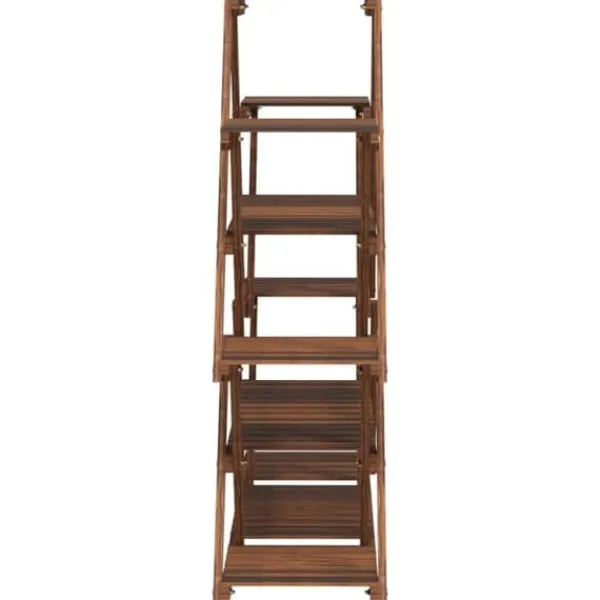 New The Living Store Växtställ 110x25x105 cm massivt granträ - Växtställ Växtställ