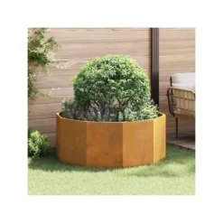 vidaXL Tålig stålkärl - - 120x120x50 cm - Rostig - Montering krävs - Väderbeständig stål