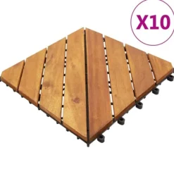 Clearance Trall 10 st 30x30 cm massivt akaciaträ - Trall - Balkongtrall - Home & Living Trädgårdsprydnader