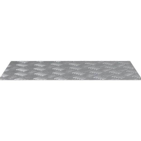 vidaXL Trappsteg Rektangulär 4 pcs Silver 70 x 40 cm Aluminium